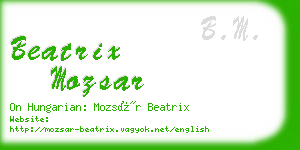 beatrix mozsar business card